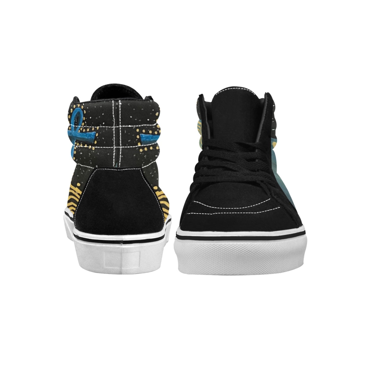 Sekhmet Men’s High-Top Shoes in Faux Suede and Oxford Fabric