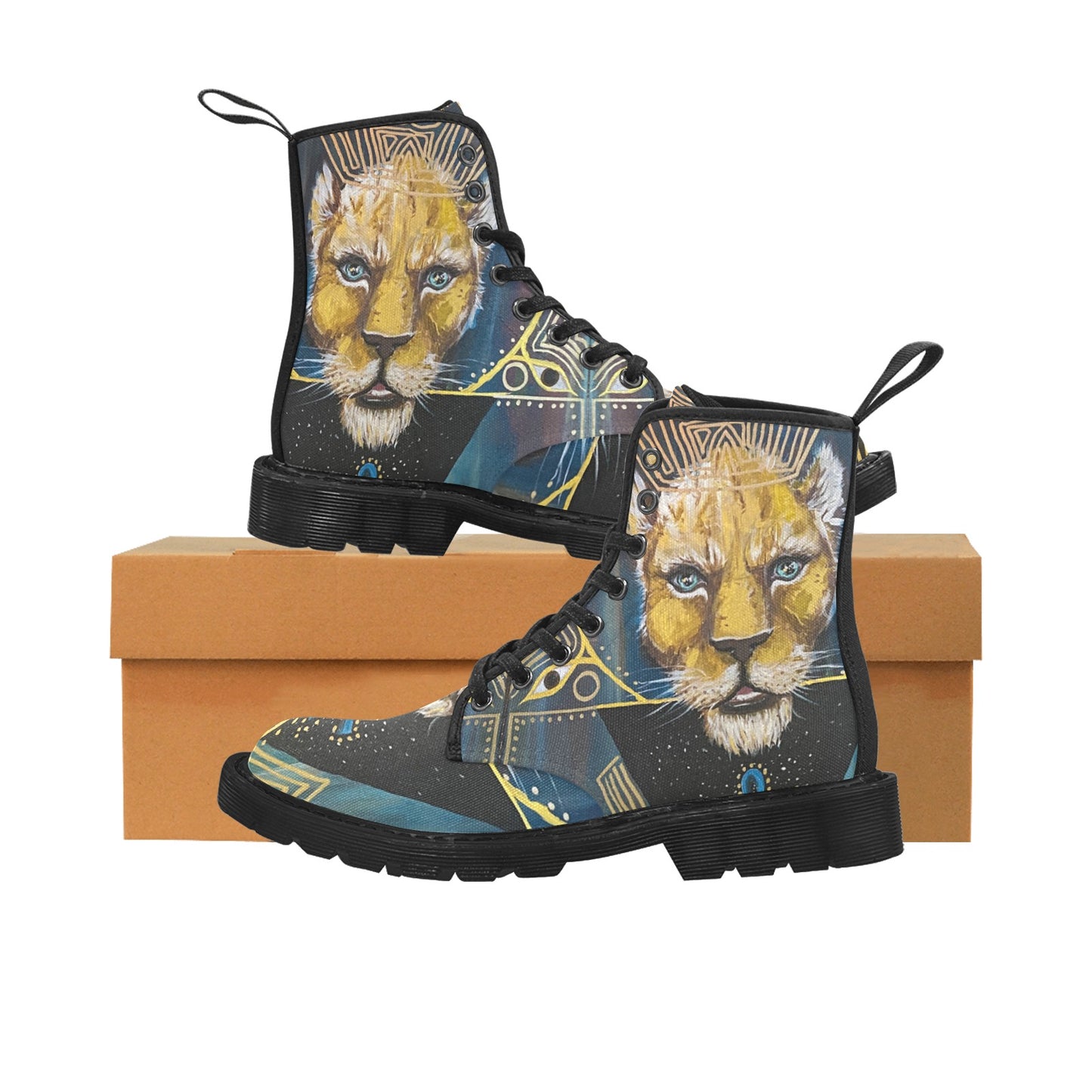 Sekhmet Men’s Winter Lace-Up Canvas Boots