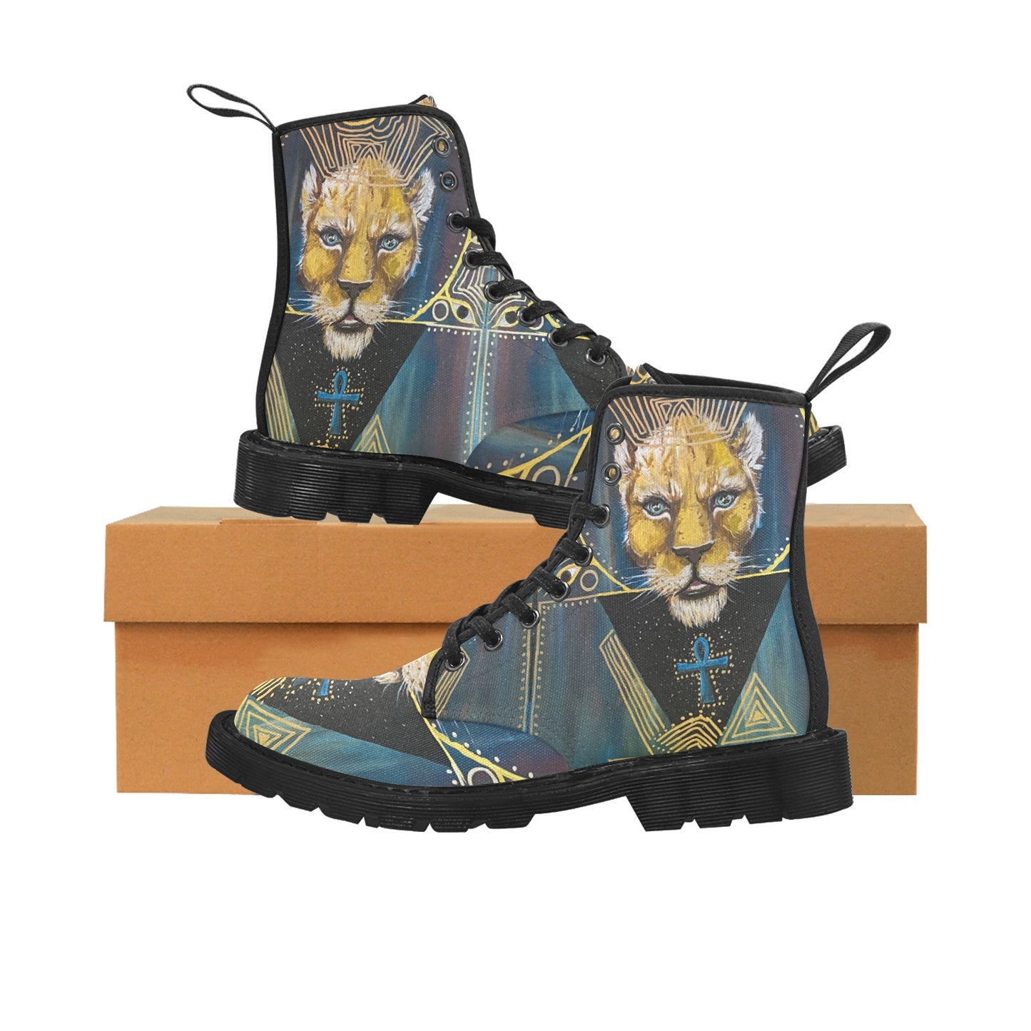 Sekhmet Women’s Winter Lace-Up Canvas Boots